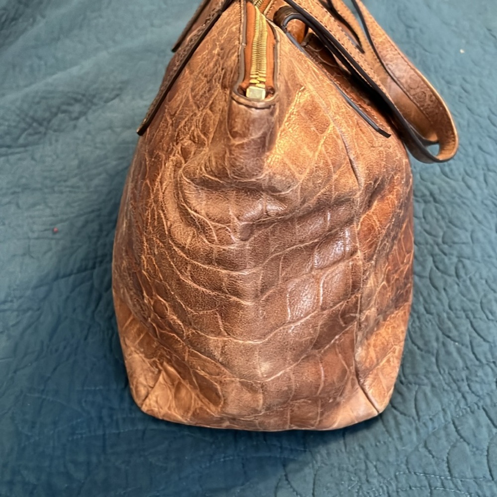Fossil Felicity Brown Crocodile Tote - Picture 6 of 14